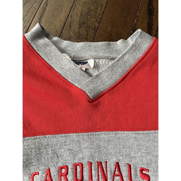 Vintage St. Louis Cardinals Embroidered Fleece V-Neck Sweatshirt Size Medium - Picture 3 of 8